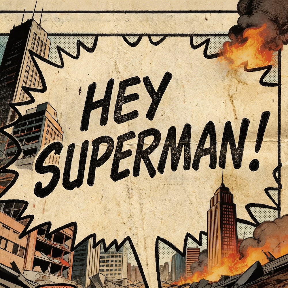 Hey Superman Cover Art